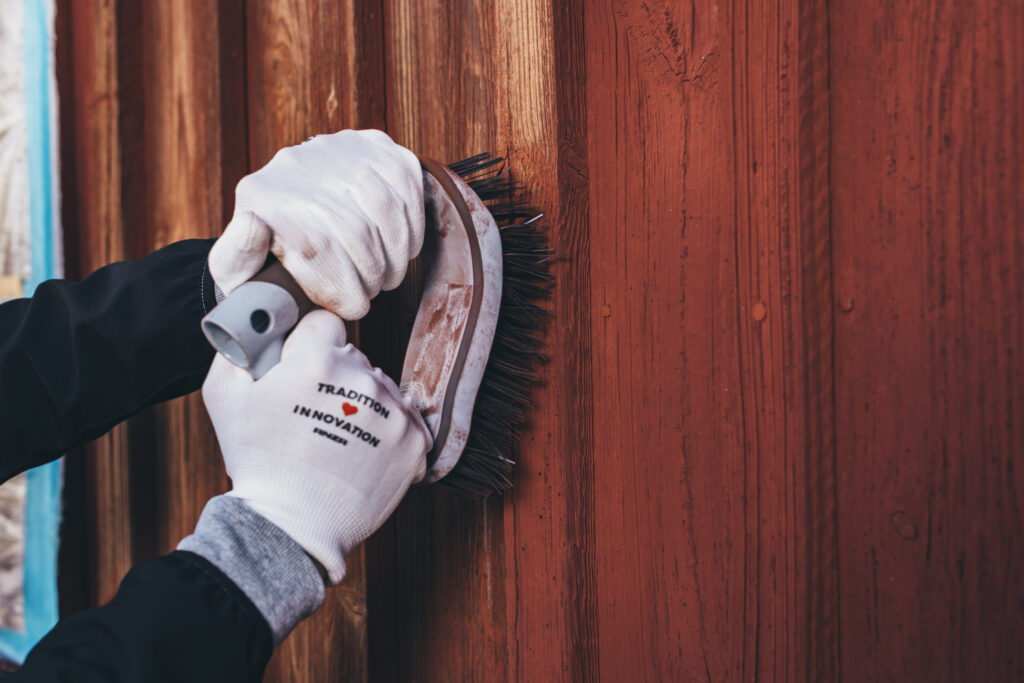 Wire brush clearance for painting